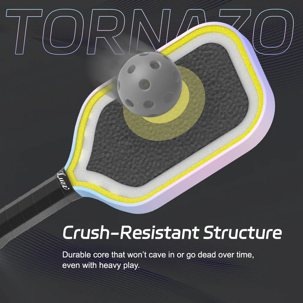 Luzz Pro 4 Tornazo Carbon Fiber Pickleball Paddle - Dual-Layer Core