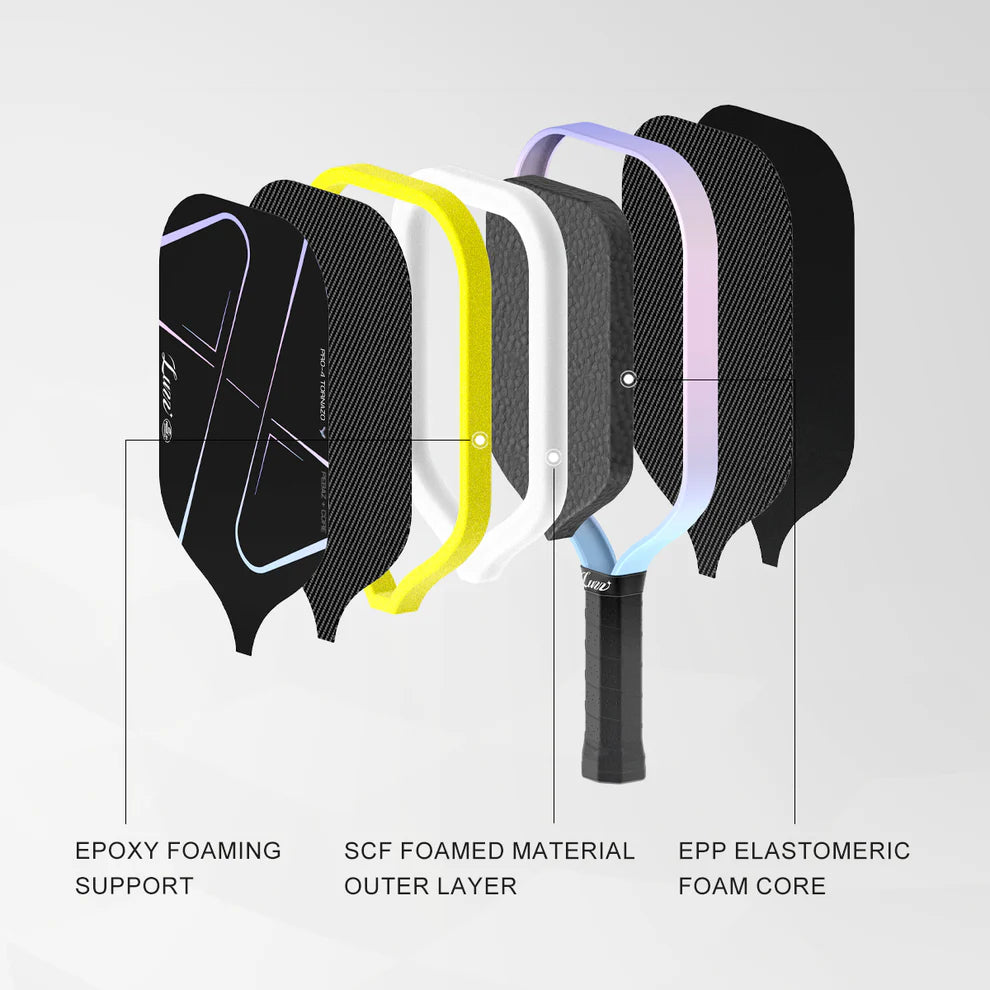 Luzz Pro 4 Tornazo Carbon Fiber Pickleball Paddle - Dual-Layer Core