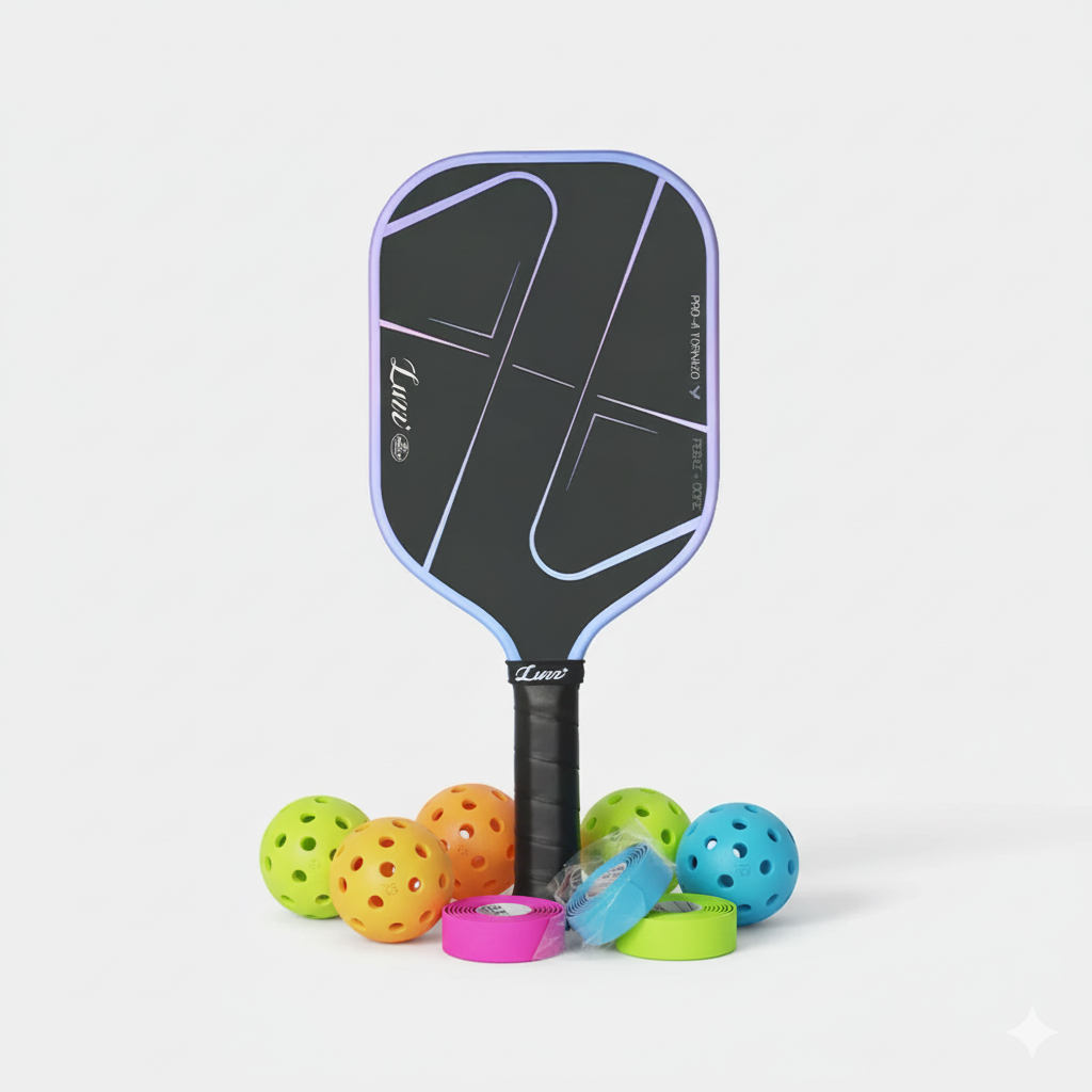 Luzz Pro 4 Tornazo Carbon Fiber Pickleball Paddle - Dual-Layer Core