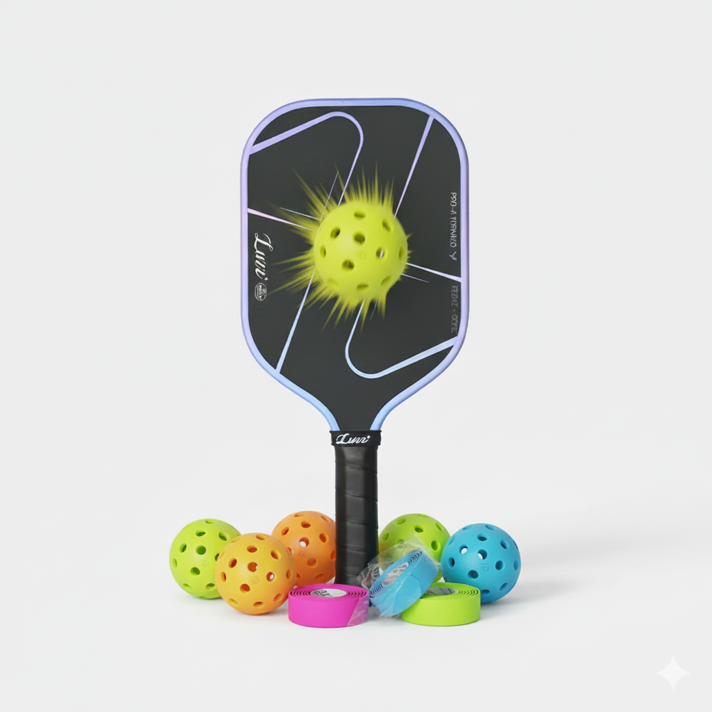 Luzz Pro 4 Tornazo Carbon Fiber Pickleball Paddle - Dual-Layer Core